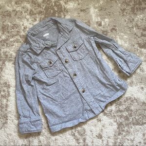Jersey button-up shirt